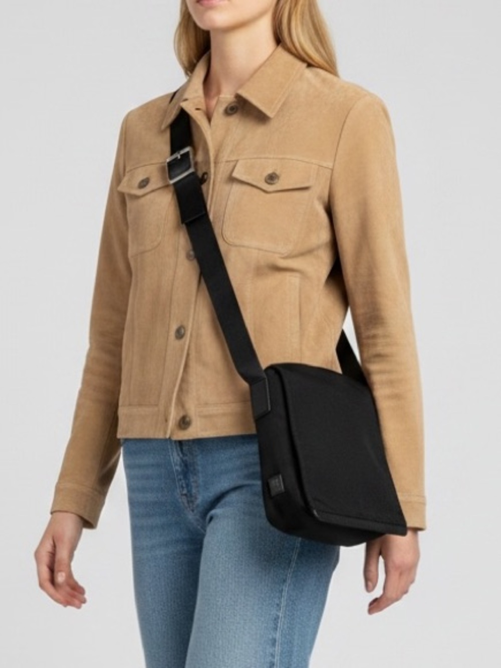 Vintage Bally Leather / Nylon Crossbody Bag In Black